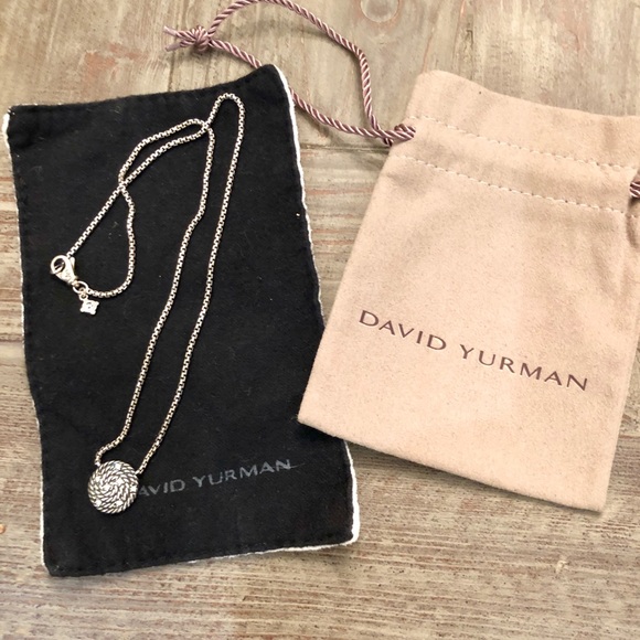 Sold David Yurman cable coil pendant w/diamonds - Picture 4 of 8